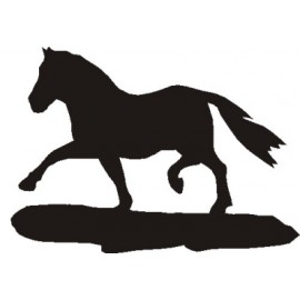 photophores noirs à l'effigie des chevaux