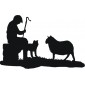 Accroche-clés 3 points sur le thème de la ferme et ses animaux
