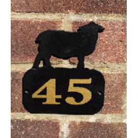 Plaques de numéro de maison sur le thème de la ferme et ses animaux